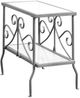 Monarch Specialties Inc. Glass Top Accent Table with Silver Metal Base-0