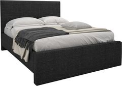 Lit double rembourré personnalisable à sommier avec pied de lit absolu de Beaudoin Jane