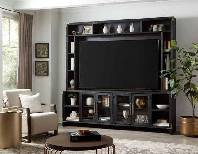 aspenhome® Quincy Vintage Black 97'' Console and Hutch-1