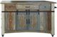 International Furniture Direct Antique Brown 3-Drawer Kitchen Island-2
