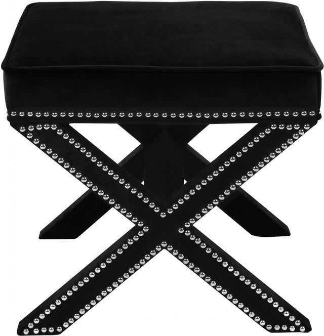 Meridian Furniture Nixon Black Velvet Stool-1