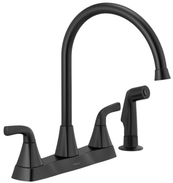 Peerless Parkwood® Matte Black 2-Handle Kitchen Faucet -0