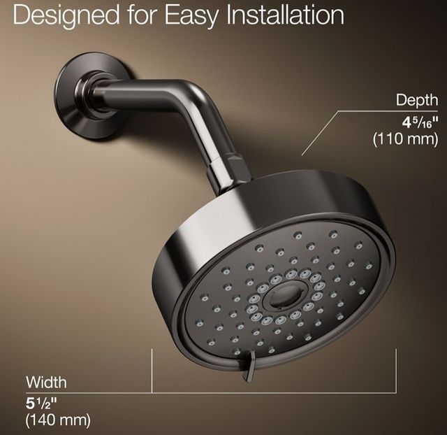 KOHLER® Purist® Vibrant Titanium 2.5 GPM 3-Function Showerhead-3