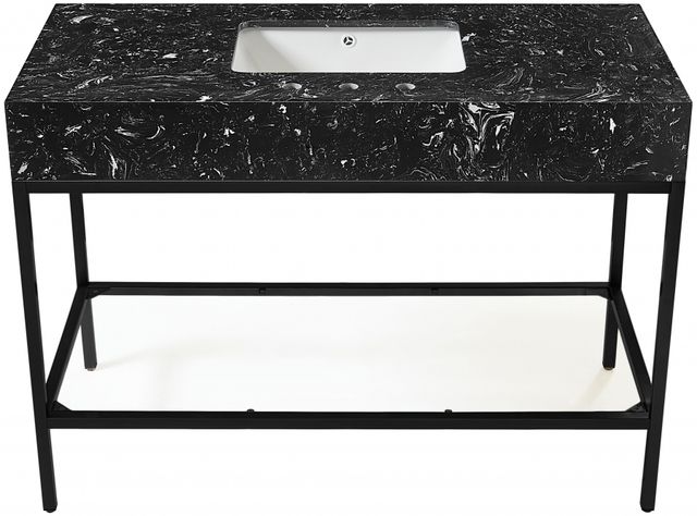 Meridian Furniture Marmo Black/Matte Black 48" Bathroom Vanity-1
