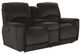La-Z-Boy® Cassian Dark Chocolate Leather Manual Reclining Loveseat with Console-0