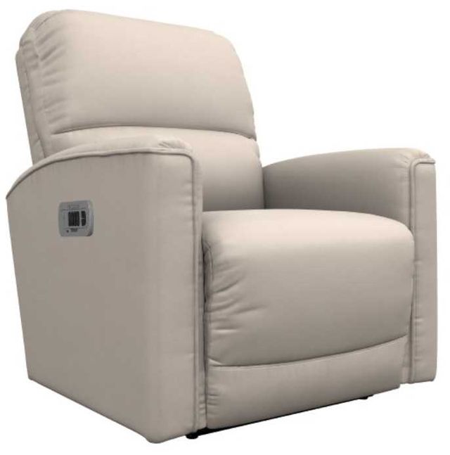 La-Z-Boy® Cade Oyster Leather Power Wall Recliner with Headrest and Lumbar-0