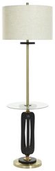 StyleCraft Beige/Gold/Optical Black Floor Lamp-0