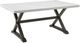 Elements International Lexi White Dining Table with Espresso Base-0