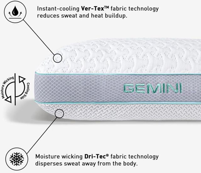 BEDGEAR® Gemini Performance® 1.0 Medium Firm Standard Pillow-2