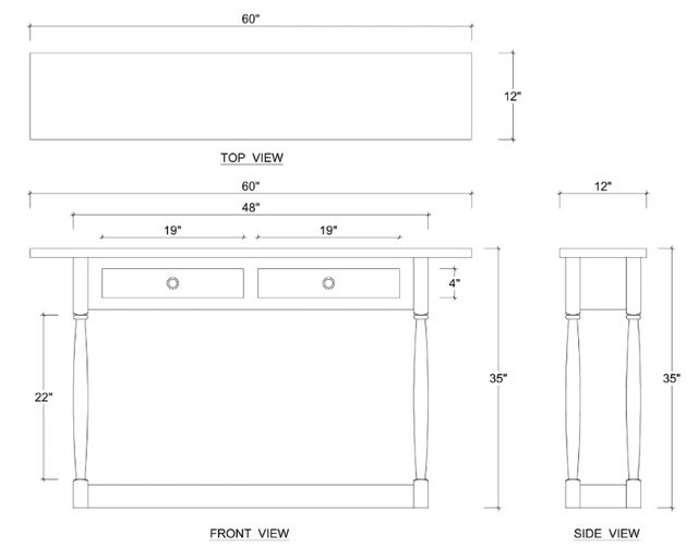 Bramble Customizable Antoinette Hall Table-1