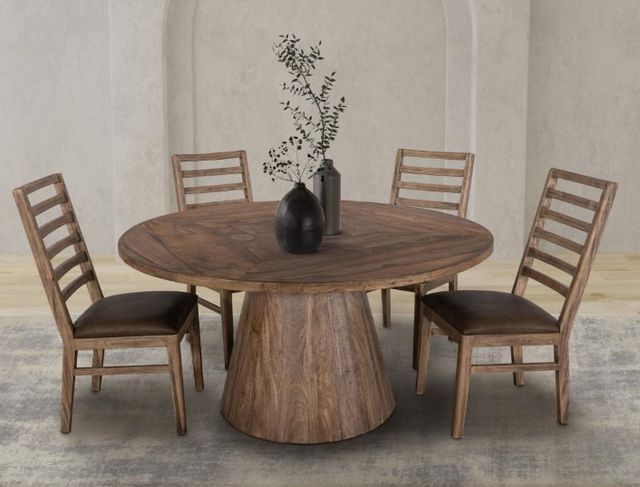 International Furniture Direct Balam Dark Brown/Stained Brown Side Chair-1