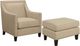 Elements International Erica Natural Chair and Ottoman Set-0