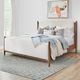 Flexsteel® Verona Brown Oak/Cream King Upholstered Panel Bed-3