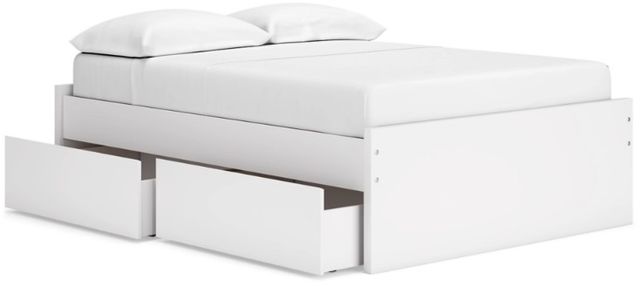 Signature Design by Ashley® Onita White Full Platform Storage Bed with 2 Sde Storage-3