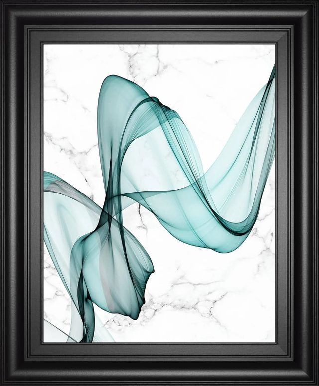 Classy Art Teal Ribbons I by Irena Orlov Wall Art-0