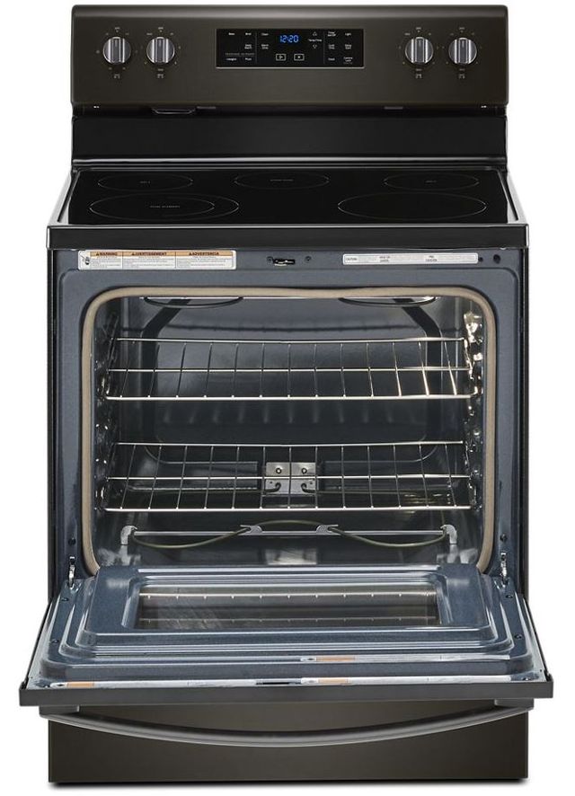 Whirlpool® 30" Black Stainless Freestanding Electric Range-1