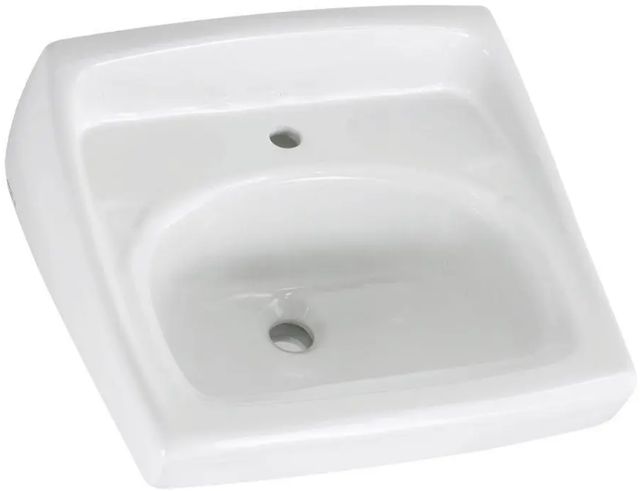 American Standard Lucerne® White Wall-Hung Sink Less Overflow with Center Hole Only-0