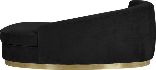 Meridian Furniture Julian Black/Gold Velvet Chaise-1