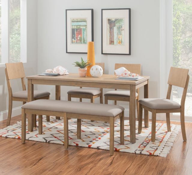 Linon Jordan 6-Piece Gray Wash Dining Set-1