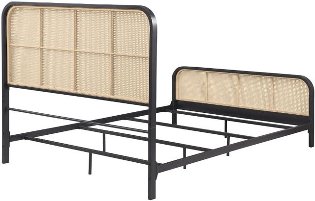 Coaster® Lanewood Black Queen Metal Rod Bed-3