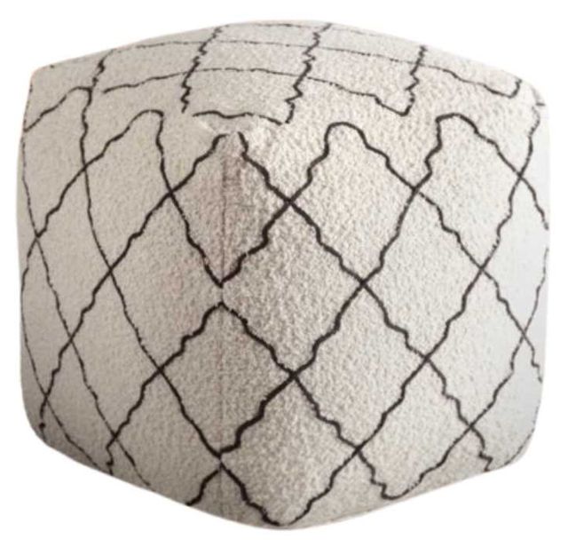 Steve Silver Co. Lattice Beige Pouf-0