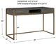 Uttermost® Taja Dark Gray/Gold Writing Desk-2