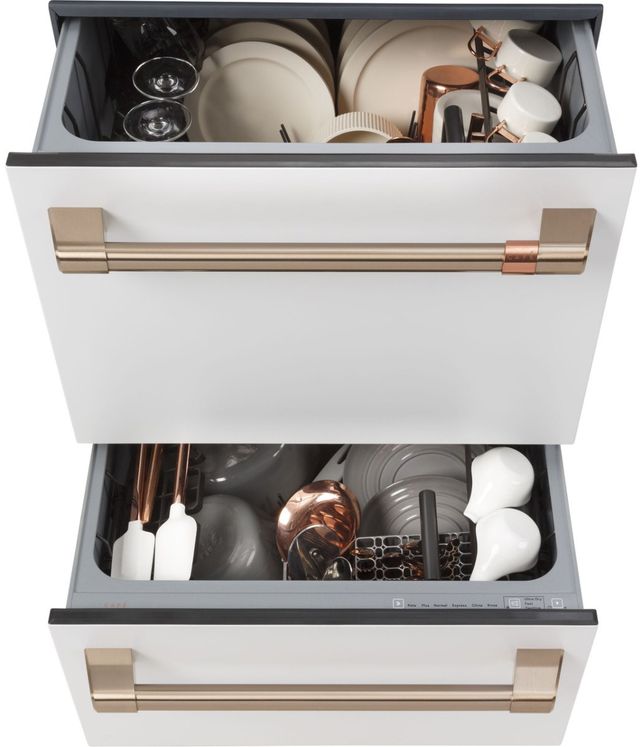 Café™ 24" Matte White Built-In Drawer Dishwasher-2