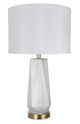 A & B Home White 15" Glass Table Lamp-0