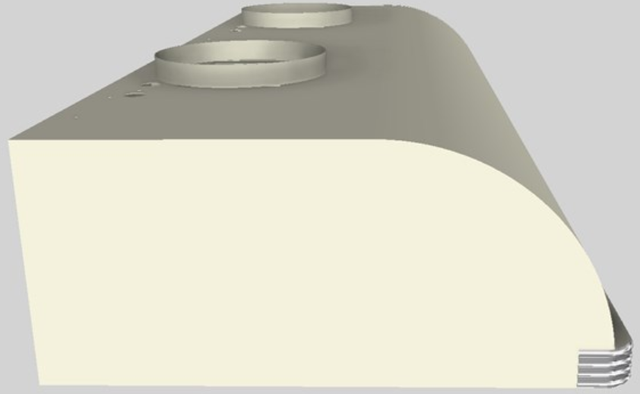 Vent-A-Hood® 48" Biscuit Retro Style Under Cabinet Range Hood-1