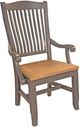 A-America® Port Townsend Gull/Seaside Pine Slatback Dining Arm Chair-0