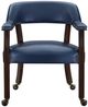 Steve Silver Co. Tournament 5-Piece Medium Cherry/Navy Dining Table Set-3