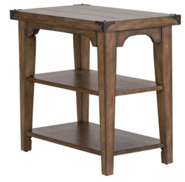 Liberty Furniture Aspen Skies Weathered Brown Chair Side Table-2