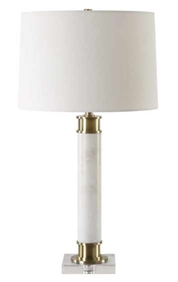 Uttermost® Plinth White Marble Table Lamp-3