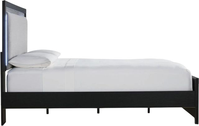 Signature Design by Ashley® Maeling Black Queen Upholstered Panel Bed-4