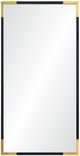 Miroir mural Osmond, feuille d'or/noir, Renwil®-0