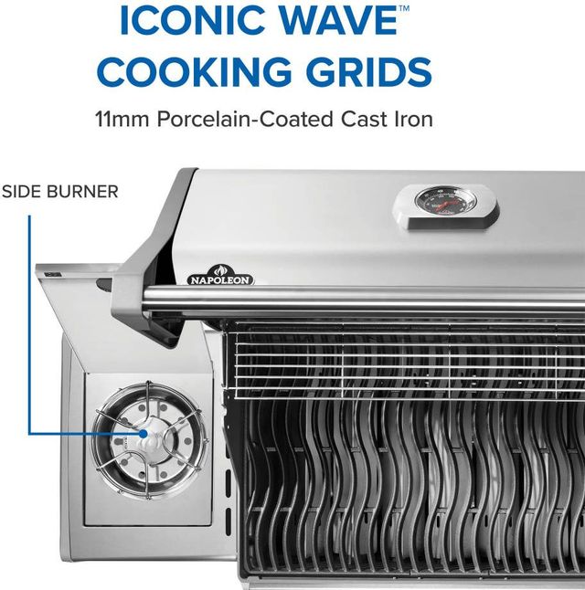Napoleon Rogue® 525 SB 4-Burner Stainless Steel Freestanding Natural Gas Grill with Range Side Burner-2