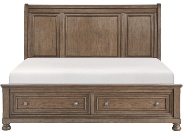 Homelegance® Bethel Antique Brown Eastern King Sleigh Storage Bed-2