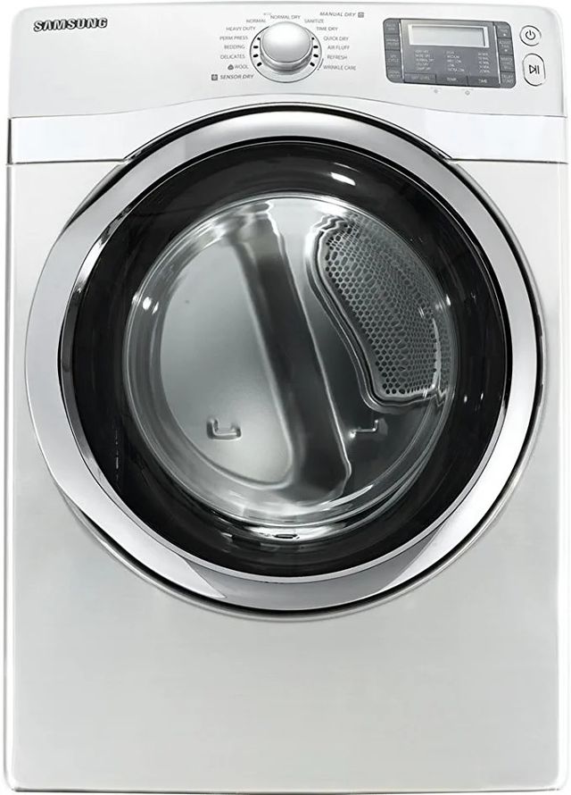Samsung 7.5 Cu. Ft. White Electric Steam Dryer-0