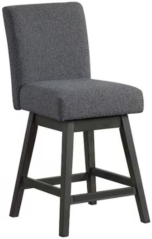 New Classic® Home Furnishings High Line 7-Piece Gray/Matte Brown Swivel Counter Dining Set-3