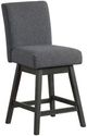 New Classic® Home Furnishings High Line 7-Piece Gray/Matte Brown Swivel Counter Dining Set-3