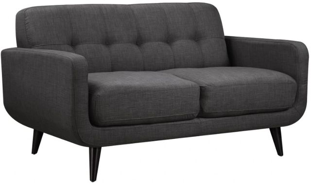 Elements International Hadley Heirloom Charcoal Loveseat-0