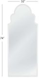 Bassett Mirror Abbie White Lacquer Floor Mirror-3