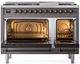 Ilve® Nostalgie II Series 48" Graphite Matte Pro Style Dual Fuel Range-1