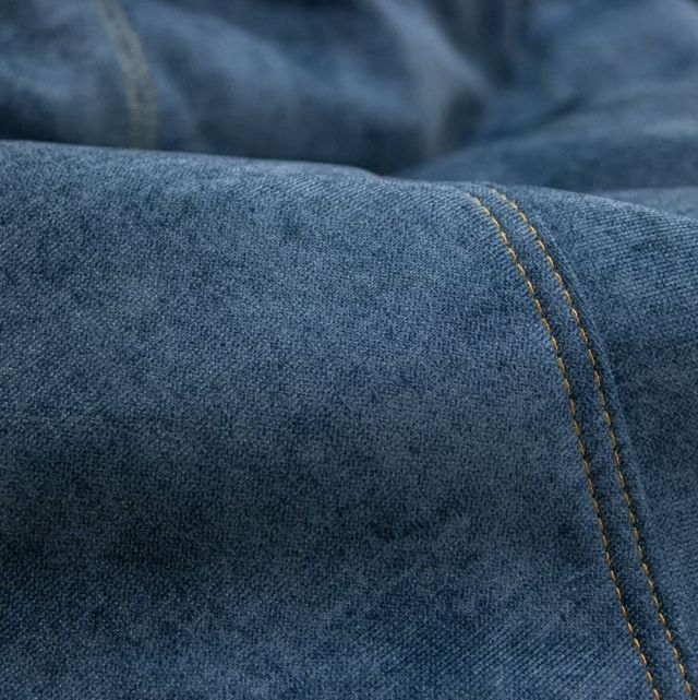 CordaRoy's® Blue Sueded Denim Full Bean Bag-1