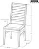 International Furniture Direct Balam Beige/Stained Dark Dining Side Chair-2