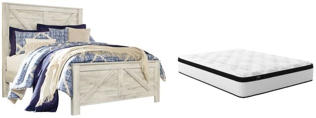 Signature Design by Ashley® Bellaby 2-Piece Whitewash Queen Panel Bed Set-0