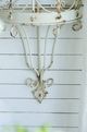 A & B Home Disressed White Candle Holder-3