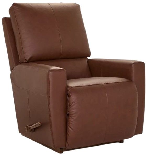 La-Z-Boy® Kells Chestnut Leather Manual Rocking Recliner-0