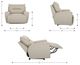La-Z-Boy® Palmer Blue Gray Leather Manual Reclining Chair and a Half-2