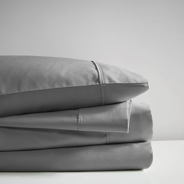 Olliix by Sleep Philosophy Grey King 300 Thread Count Liquid Cotton Sheet Set-4